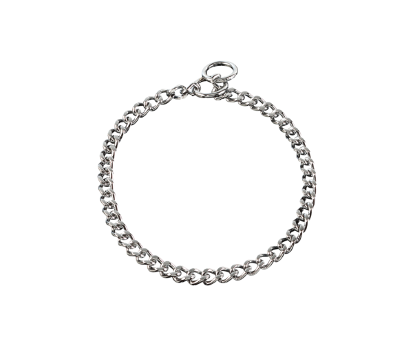 Collar eslabón torcido Cromado 2 mm  40 cm